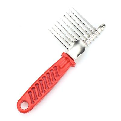 China Special Stocked Quality Nine Teeth Wholesale Long Curly Hair Pet Combs Pet Open Knot Comb For Cat And Dog for sale