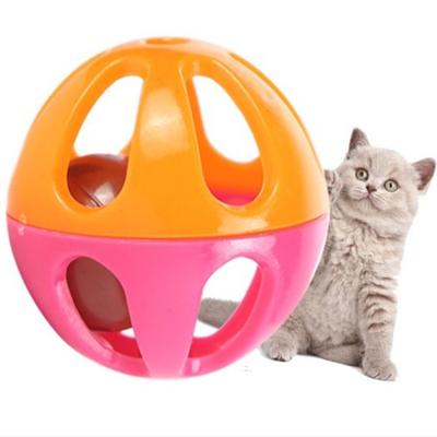 China RTS Factory Direct Sale 3.6cm Stocked Two Color Sounding Bell Ball Cat Interactive Toy Cat Toys Pet Toy Ball For Playing for sale