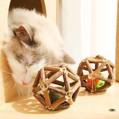 China Stocked RTS Hand - Woven Ball SilverVine Cat Sports Mint Small Large Medium Puzzle Chew Toys Cat Toys for sale