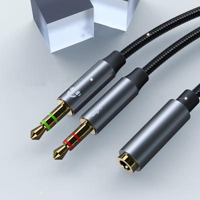 China Compatible Earphone Splitter For Computer 3.5mm Earphone Mic Audio Y Splitter Cable for sale