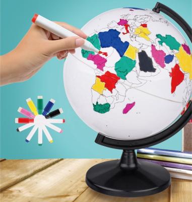 China Mini Globe Toy Whiteboard Interesting Globe DIY Writing Scratch Geography World Globe Gift 14.2CM for sale