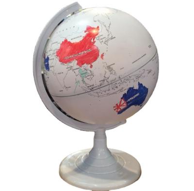 China 20cm White DIY Writing Scratch World Globe 20CM for sale