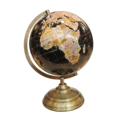 China World Classic Popular Decorative Black Paper Globe With Metal Base for sale