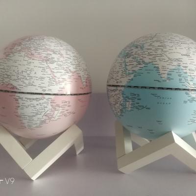 China New Style Touch Plastic World Globe With Led USB Light Charging for sale