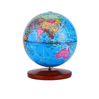 China OEM 14cm Musical Boxes World Desktop Rotary Globe with LED Light for Kids Learning Toys Bedroom Decoration Home Ornament for sale