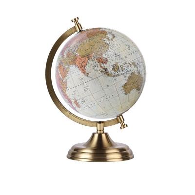 China Paper IN STOCK! Classic Decor Globe With Metal Base Vintage Paper World Globe Home And Office Decoration Earth Globe Gifts for sale