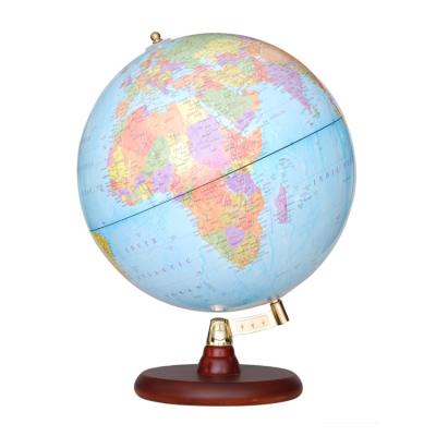 China 13 inch PLASTIC world desktop globe with blue oceans for sale