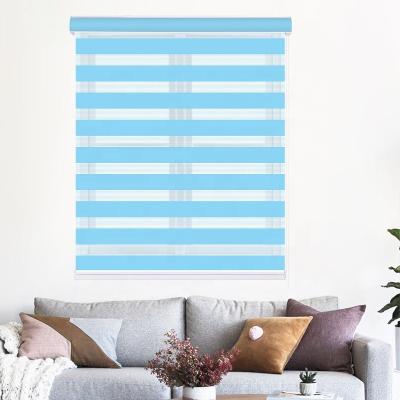 China Adjustment Light Zebra Roman Roller Blinds Curtain Decor Double Layer For Office Home Living Room Window for sale