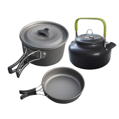 China Cookware Set Cookware Outdoor Portable Cooking Portable Foldable Camping Mess Kit for sale