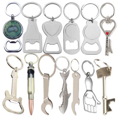 China Customized Stocked Key Chain Metal Openers Beer Corkscrew Masks Bottle Opener for sale