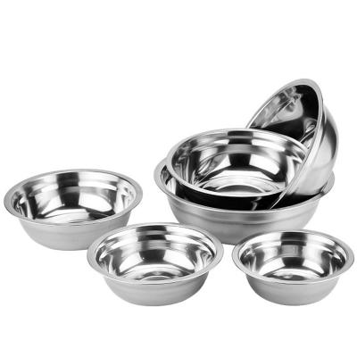 China Viable Utensil Sundries Cheap Soup Kitchen Basin Deep Rice Bowl Sizes Stainless Steel / Metal Wash Basin for sale