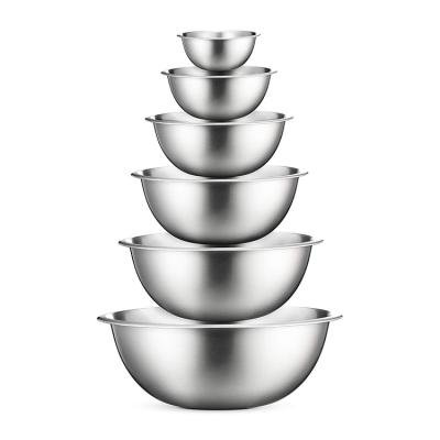 China Sustainable Premium Stainless Steel Mixing Bowls (Set 6) from Stainless Steel Mixing Bowl Set for sale