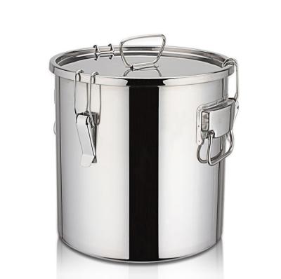 China Customized viable stainless steel stock pot /commercial stock pot /soup pot with bottom sandwich lid with lock for sale