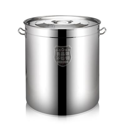 China Large Cooking Sustainable Kitchen Restaurant Stainless Steel 304 Stock Pot Warmer High Range Wholesale Set Soup And Stock Pot for sale