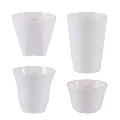 China Melamine A8/A5 Melamine White Hotel Cup Viable Hot Pot Restaurant Porcelain Tea Cup Thickened Commercial Buffet Restaurant Hotel Melamine Mug for sale