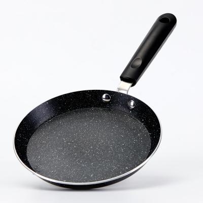 China Viable manufacturers wholesale 6 inch black aluminum nonstick fry pan cookware for pizza for sale