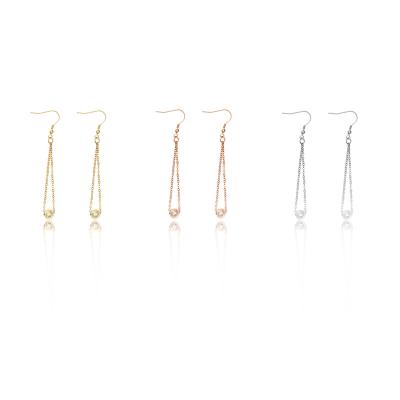 China 316L Stainless Steel Fashion INS Style Classic Earring With Post Extra Long Earrings Cheap Price Long Dangle Earrings for sale