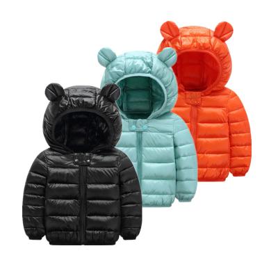 China Breathable Cute Babies Jackets Kids Boys Down Coats With Ear Hoodie Spring Girl Clothes Infant Children Clothing For Boys Coats for sale