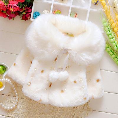 China New Style Baby Toddler Breathable Infant Parkas Girls 2021 Warm Winter Outerwear Coat Jackets Cute Fleece Fur Coat Kids Clothes for sale