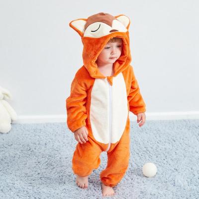 China Animal Toddler Jumpsuit Infant Lion Costume For Girls Boys Winter Baby Rompers Flannel Clothes ropa bebes Overalls Kids Pajamas for sale