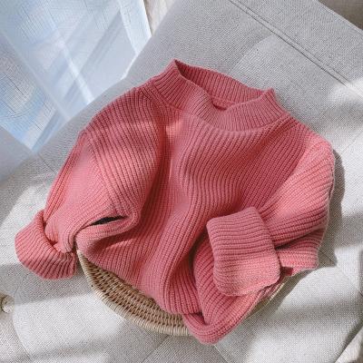 China New Breathable Newborn Baby Boy Knitted Long Sleeve Autumn Winter Sweater Solid Loose Pullover Kids Casual Tops Clothes 0-6Y for sale