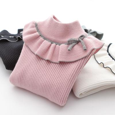 China 2021 Fashion Spring Girls Sweaters Turtle Neck Girls Breathable Sweater 2-12 Years Children Clothing Sweaters for sale