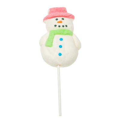 China Natural Wholesale Cotton Snowman Marshmallow Lollipop Candy for sale