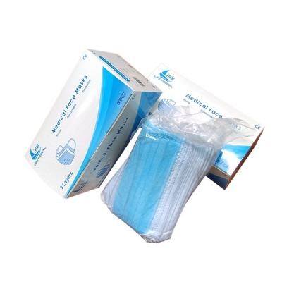 China Blue / White Color 3 Ply Disposable Face Mask For Personal Protective for sale