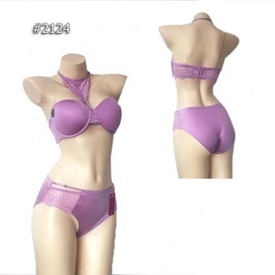 China Style cheap cotton design brand ladies bra and panty set antibacterial printing sexy stock for sale