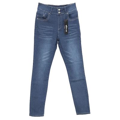 China Good quality viable hot sale straight leg ladies stretch jeans pants in stock for sale