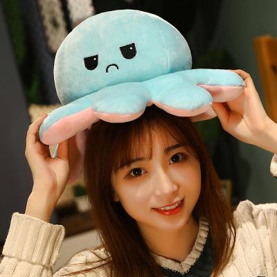 China Multi-functional Flip baby octopus double flip doll children's octopus animal plush toy stuffed animal toys for sale