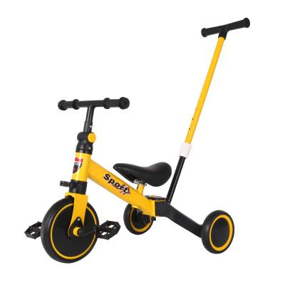 China 1-6 years old Children's hand propelled balance tricycle 123 year old baby's five in one tricycle for sale