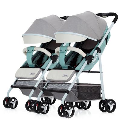 China 2-7 years old Detachable stroller for sitting and lying light portable folding twin strollers for sale