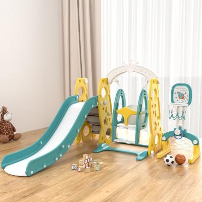 China Mini 3 in 1 House Indoor Playground Swing Baby Slide for Kids/Free Sample Children Slide Swing Set Baby Kindergarten Indoor Small Pla for sale