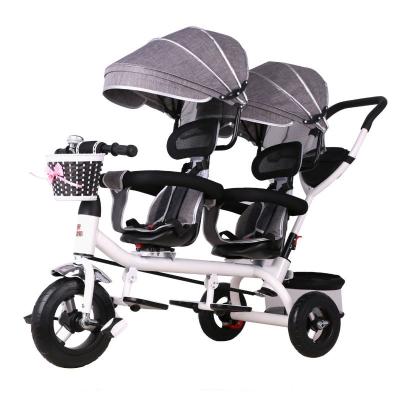 China 2-7 years old Twin child tricycle baby second child artifact double wheelbarrow kids' bicycle/bike for sale