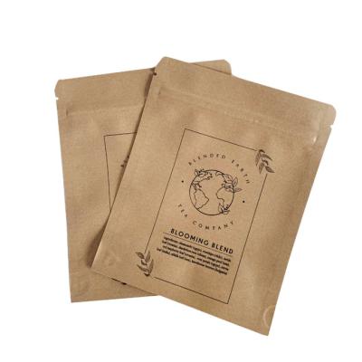 China Custom Eco-Friendly Moisture Proof Biodegradable Coffee Packing Pouch Standup Wrapper Paper With Zipper Lock for sale