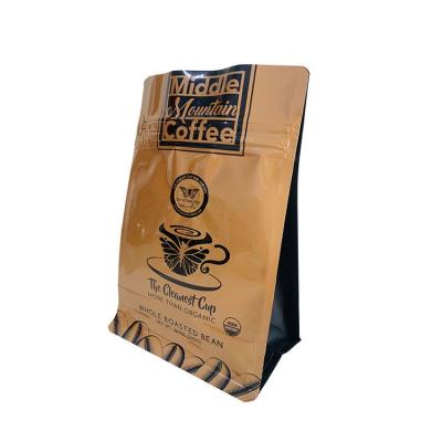 China Manufacturer-Customized Recyclable Moisture Proof Coffee Bag New Compostable Vertical Design Self-Holding Large Capacity Coffee Pouch With Side Gusset for sale