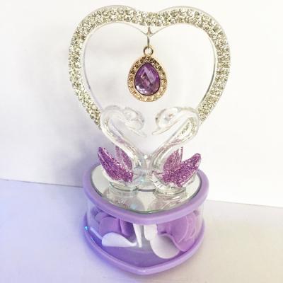 China China Crystal Heart Swan Decoration for wedding gift Crystal Swan for Christmas gift valentines gift for sale