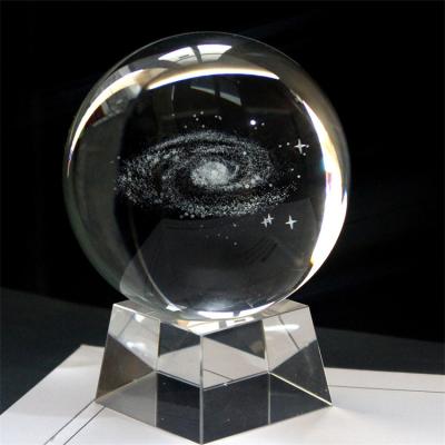 China Europe Crystal Galaxy Ball Decorative Glass 3D Artificial Ball for Graduation Gifts for sale