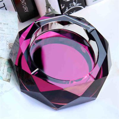 China Europe octagonal crystal K9 ashtray 10CM /12cm/15cm/18cm/20cm/25cm/European style glass ashtray for sale