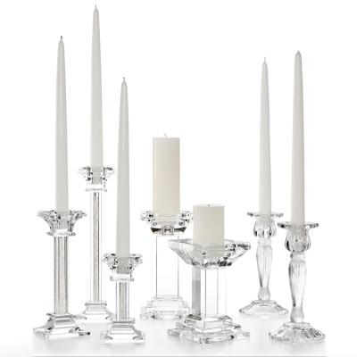 China Europe Wholesale Christmas Holiday Decoration Home Glass Open Wedding Gift Candlestick Set Crystal Candle Holder for sale