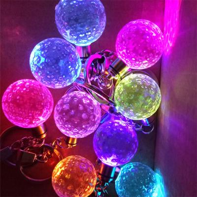 China Europe led light crystal ball key chain, cute crystal led key chain promotion gifts for sale