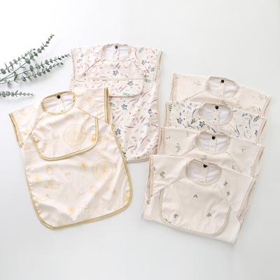 China Viable Newborn Baby PU Sleeveless Bibs Waterproof Cartoon Bib Kids Food Supplement Saliva Toddler Anti-dirty Feeding Stuff for sale