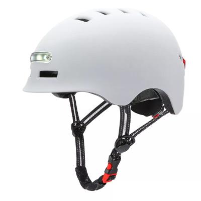 China About 10 hours (full charge) new USB safety motorcycle bicycle unisex rechargeable electric scooter helmet with tail light and head light for sale