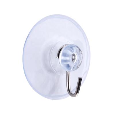 China Adsorbed on smooth surface for hanging objects suction cup with stainless steel hooks wall hooks hangers for sale