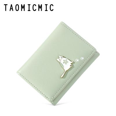 China Multi-card position TAOMICMIC animal card holder pop up wallet high quality custom made leather gift voucher steam wallet for sale