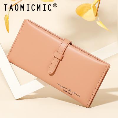 China TAOMICMIC PU Leather Ladies Wallet 2021 Latest Design Waterproof Clutch Purse Triple Women Wallet for sale