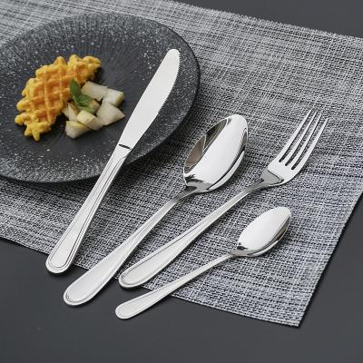 China Sustainable Flatware Includes Knife Spoon Fork Modern Silverware Stainless Steel Cutlery Set Western Tableware Party Gift Set for sale