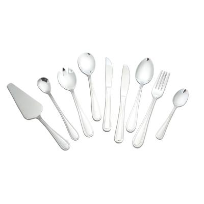 China Sustainable Wholesale Silverware Luxury Stainless Steel Flatware Wedding Silver Handle Cake Knife Fork Coffee Spoon Teaspoon Cutlery Set for sale