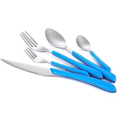 China Wholesale Custom Silverware Handle Cutlery Making Knife Fork Spoon Knife Kitchen Restaurant Plastic Flat Dinnerware Viable for sale